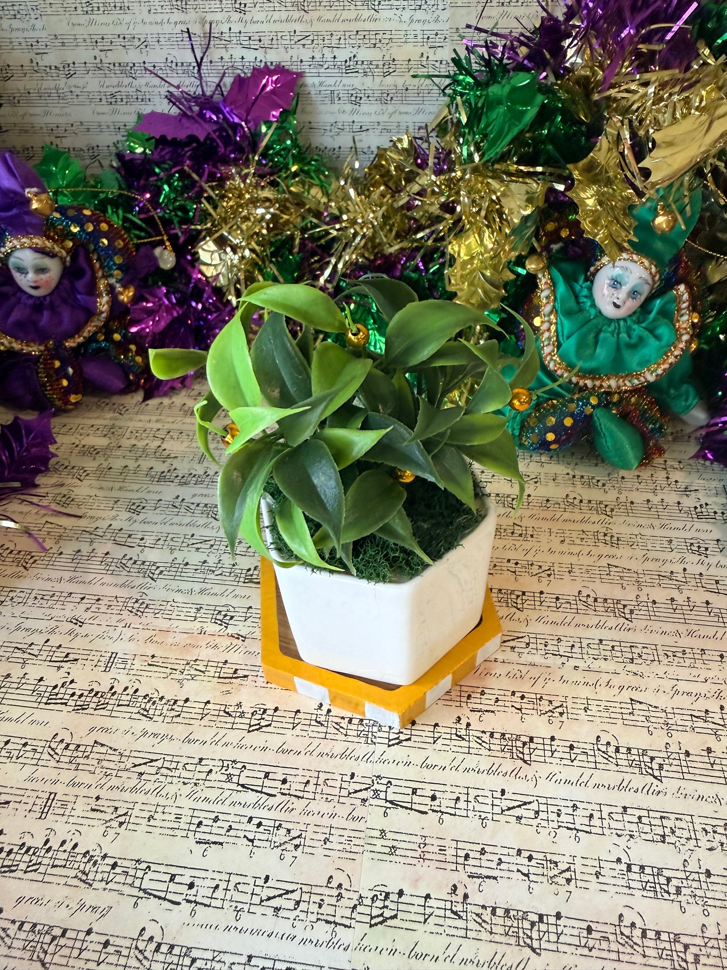 Mardi Gras Faux Succulents