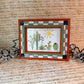 Hand-Painted Checkered Wood Picture Frame, 4.5" x 6.5"