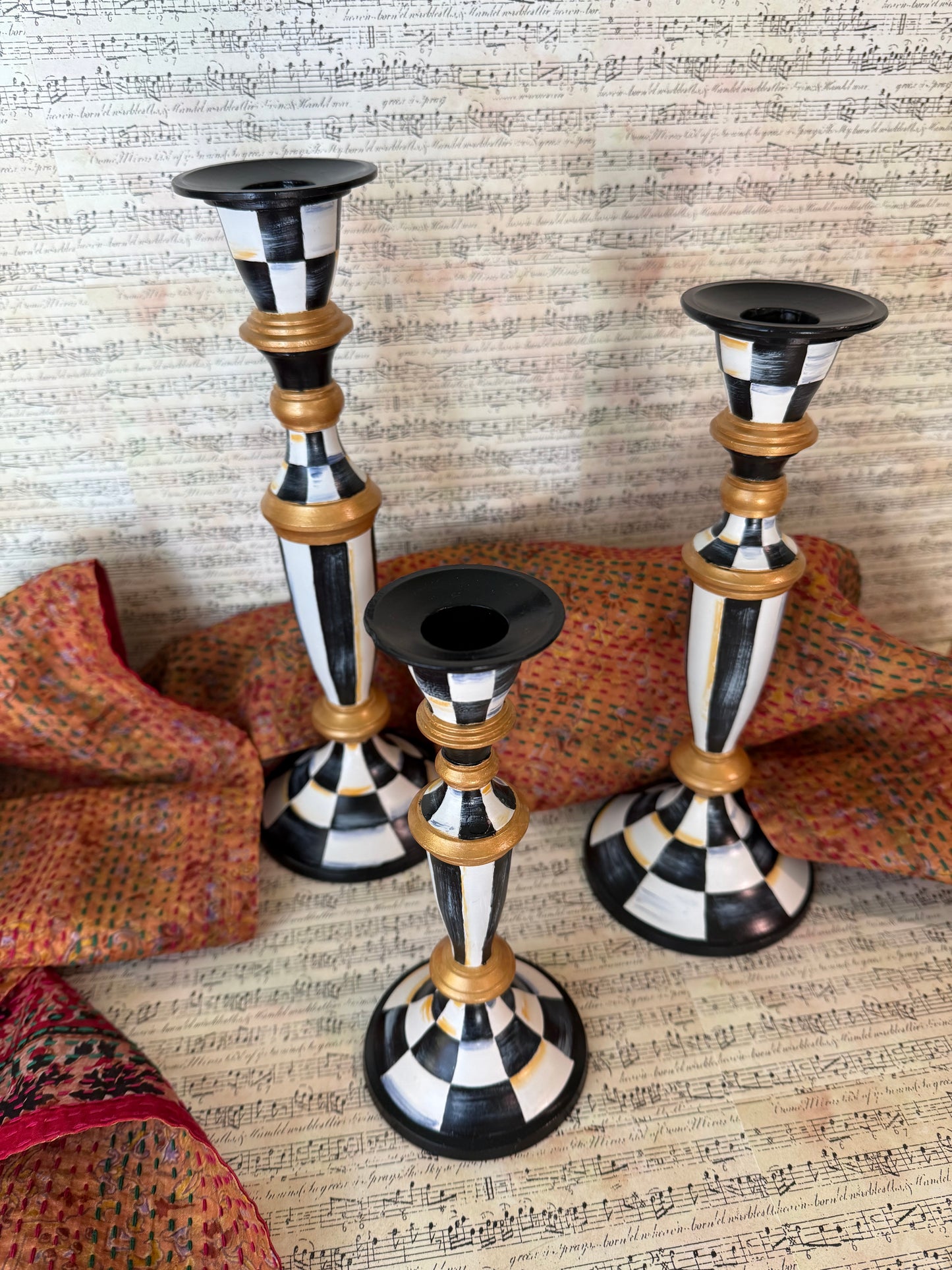 Classic Taper Candlesticks, Set of 3
