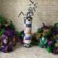 Purple and Gold checkered vase