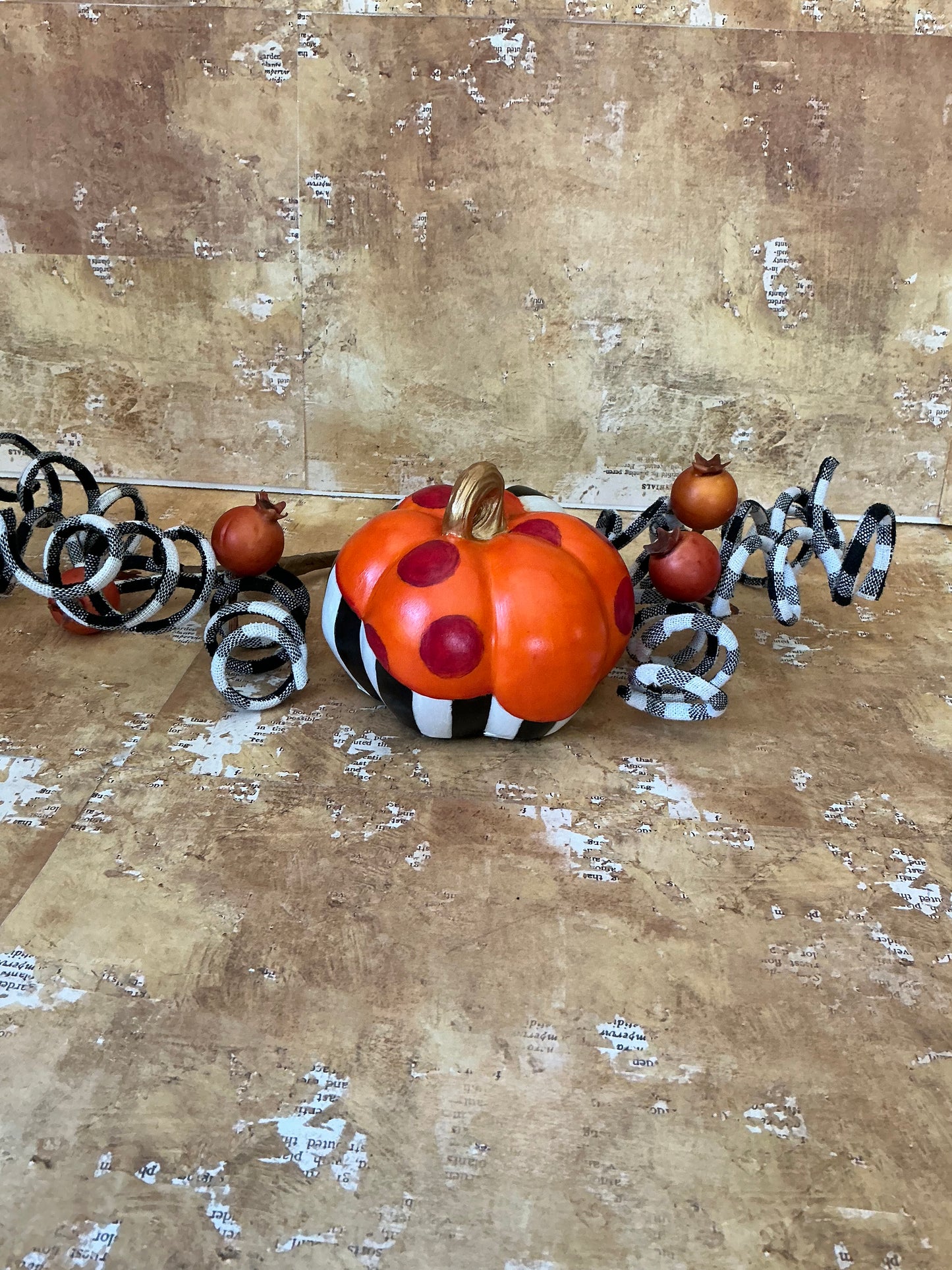 Polka Dot and Striped Pumpkins