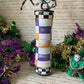 Purple and Gold checkered vase