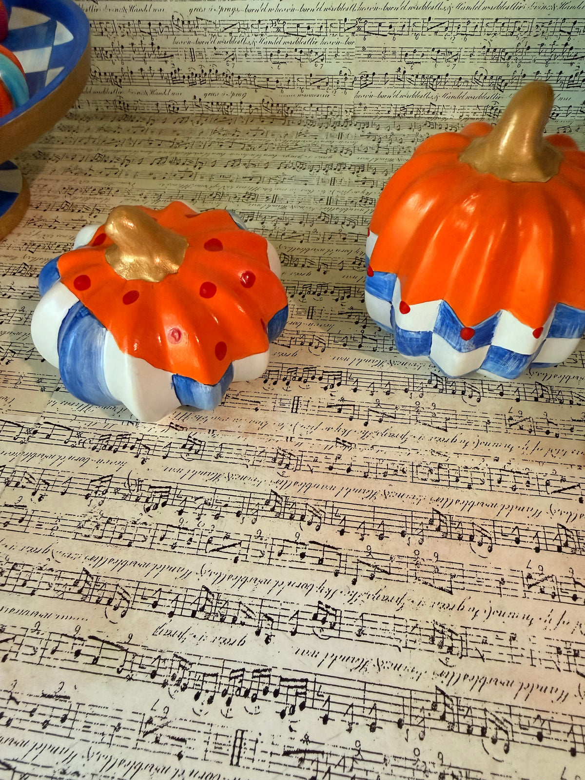 Blue & White Pumpkin