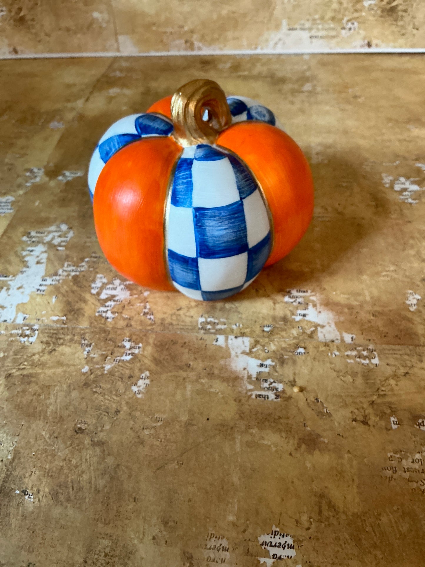 Blue, White and Orange Pumpkins