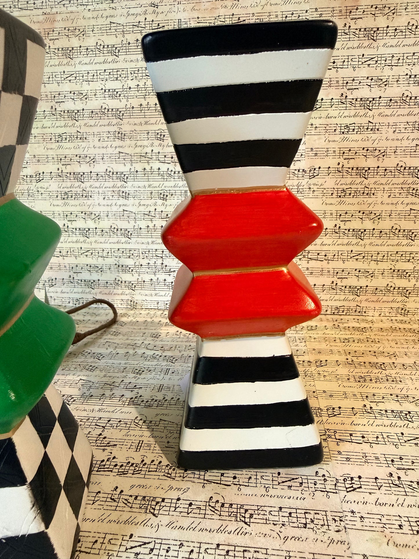 Checkered and Striped Holiday Tealight Holders