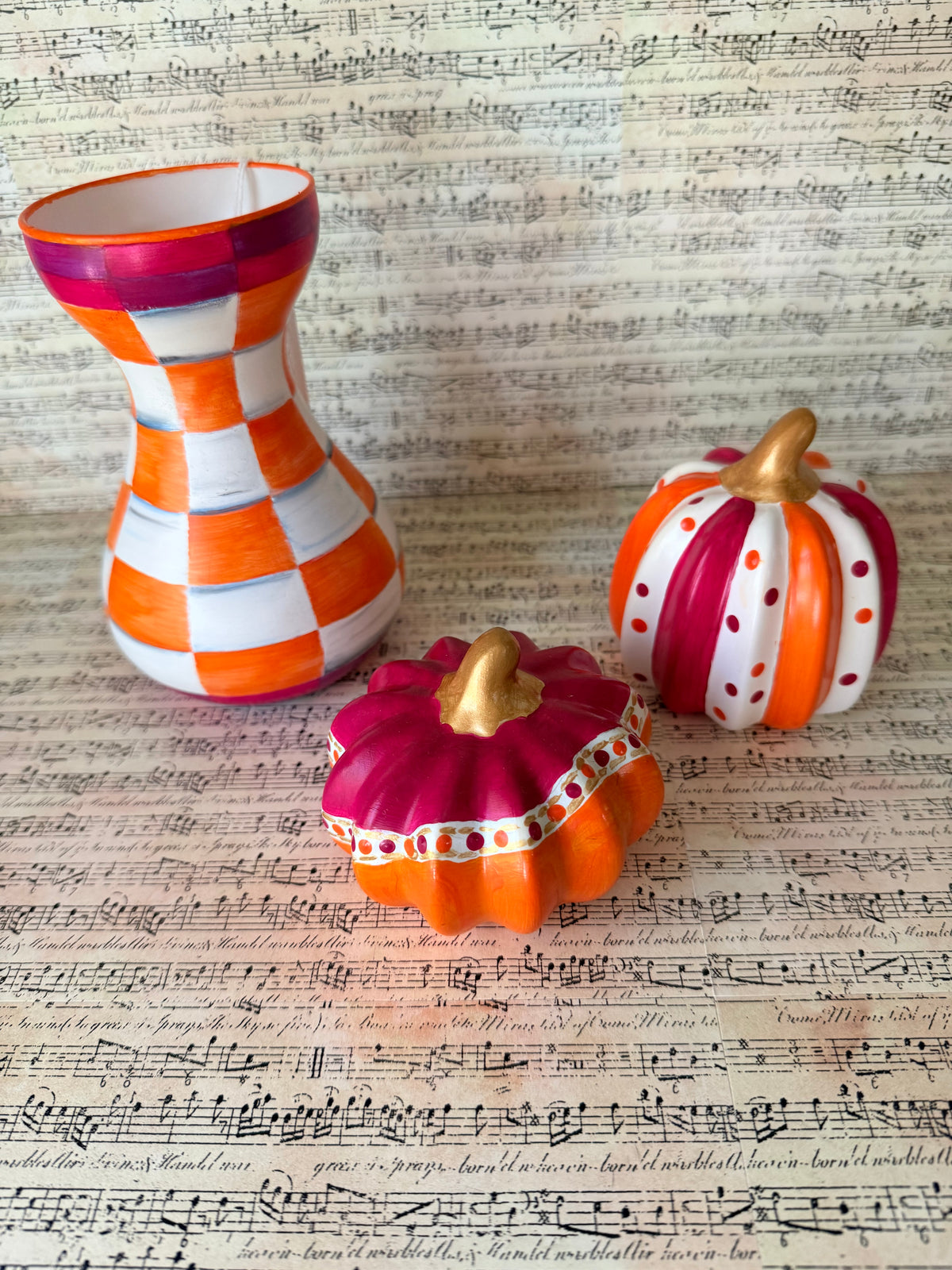 Pumpkins, Orange & Magenta