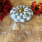 Gray and White Squashed Pumpkin