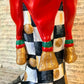 Checkered Elf Boot Vase