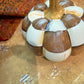 Brown and White Checkered Pumpkin