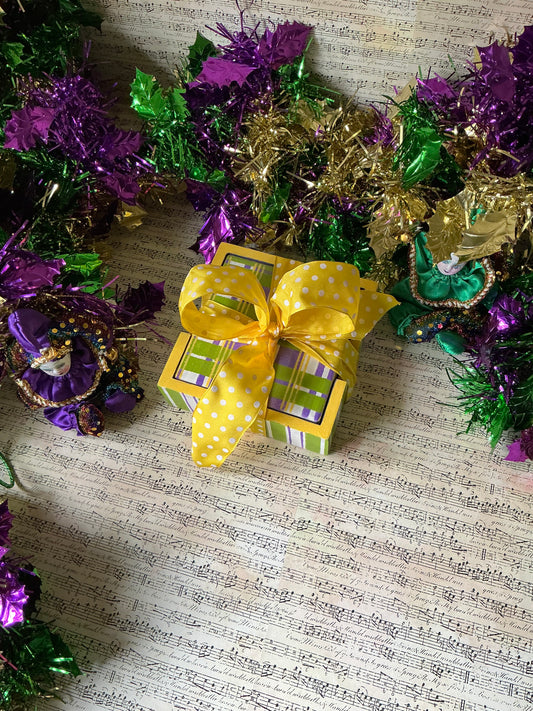 Plaid Coasters in Wooden Box