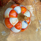 Orange and White Checkered Pumpkin