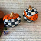 Black and White Checkered Pumpkins with Leopard Pattern