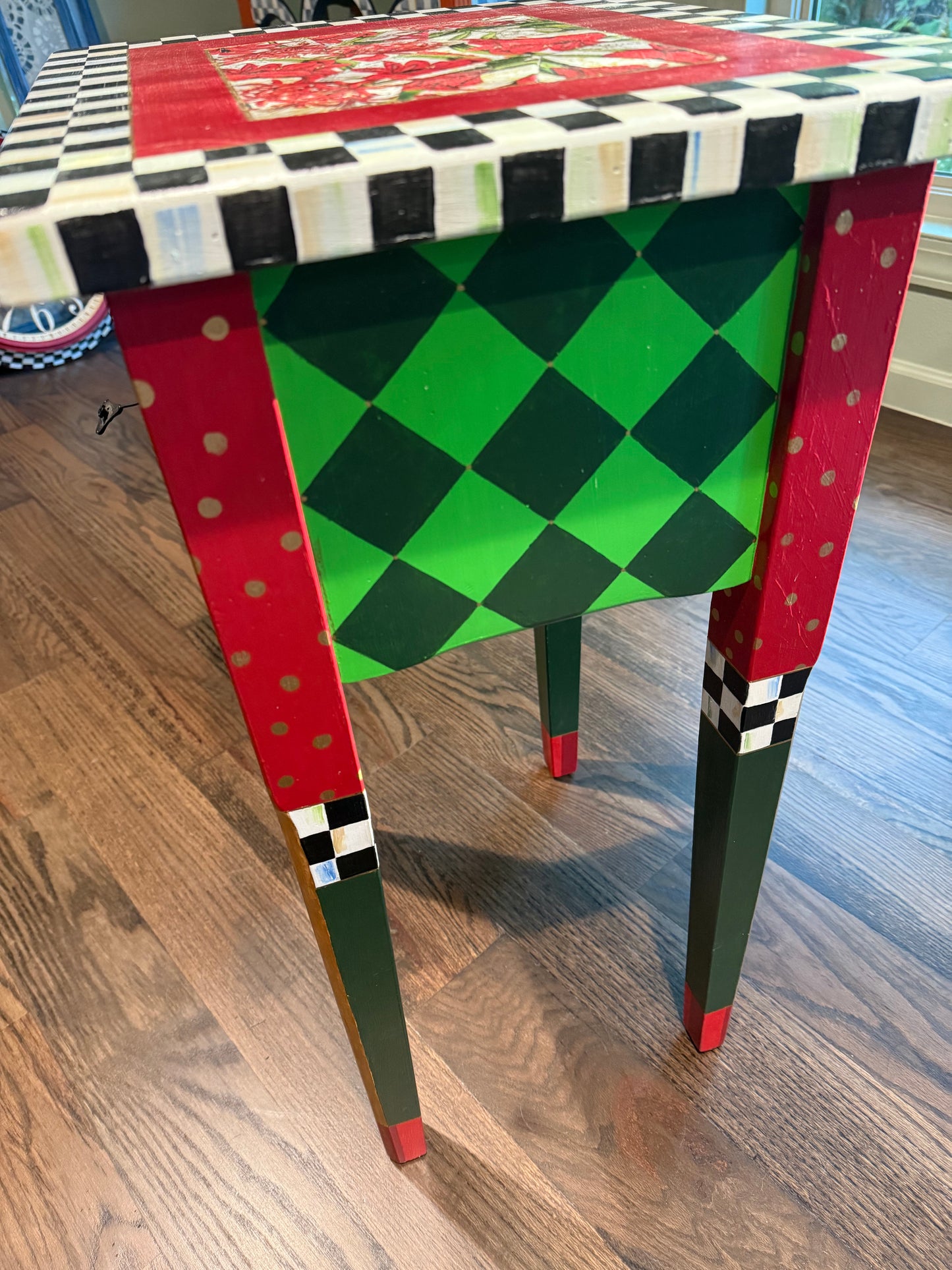 Poinsettia Accent Table