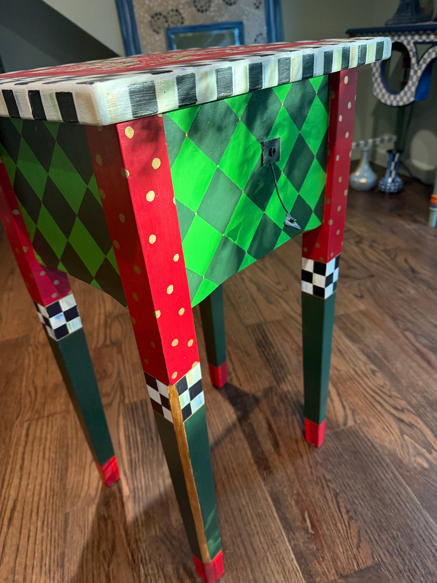 Poinsettia Accent Table