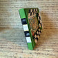 Hand-Painted Checkered Wooden Picture Frame With Green Trim