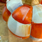 Orange and White Checkered Pumpkin