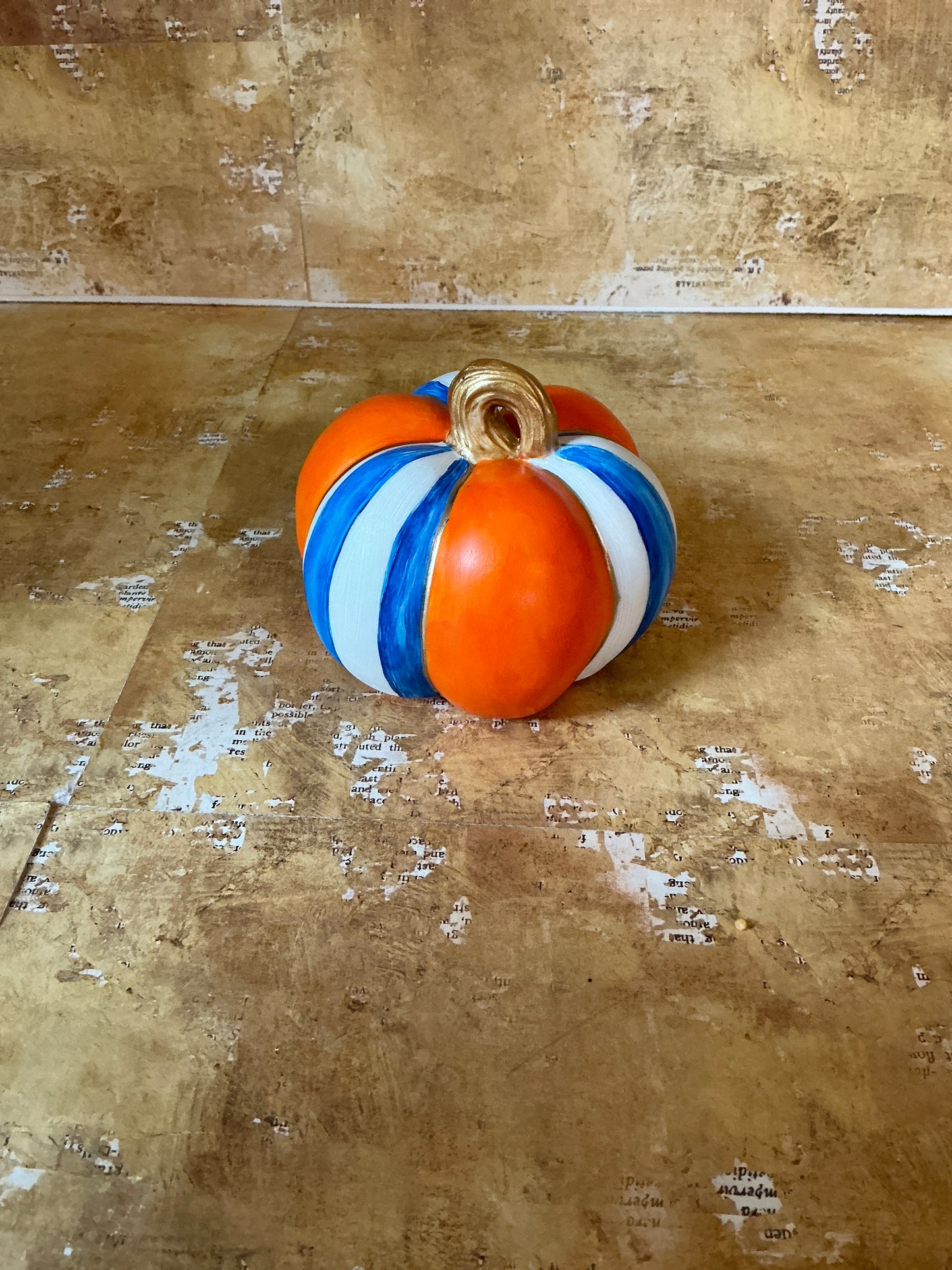 Blue, White and Orange Pumpkins