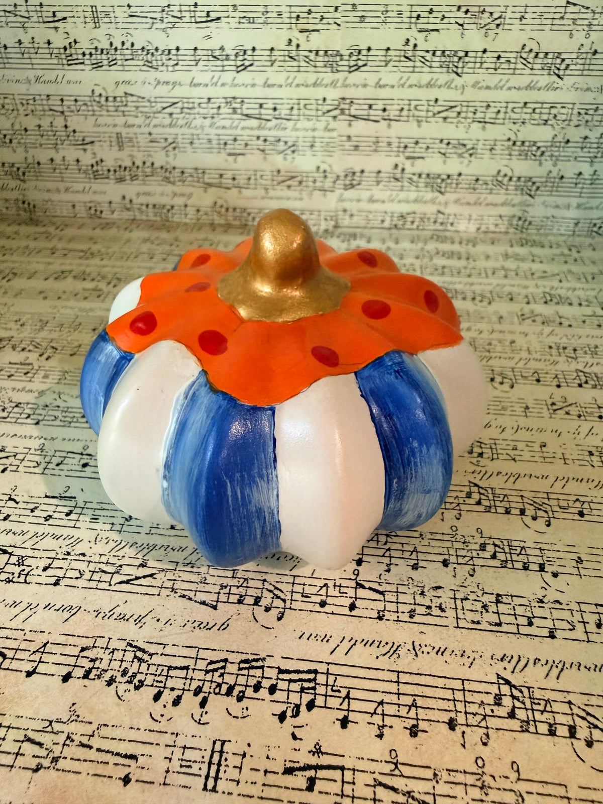 Blue & White Pumpkin