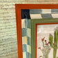 Hand-Painted Checkered Wood Picture Frame, 4.5" x 6.5"