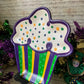 Mardi Gras Cupcake Dish
