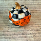 Black and White Checkered Pumpkins with Leopard Pattern