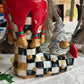 Checkered Elf Boot Vase