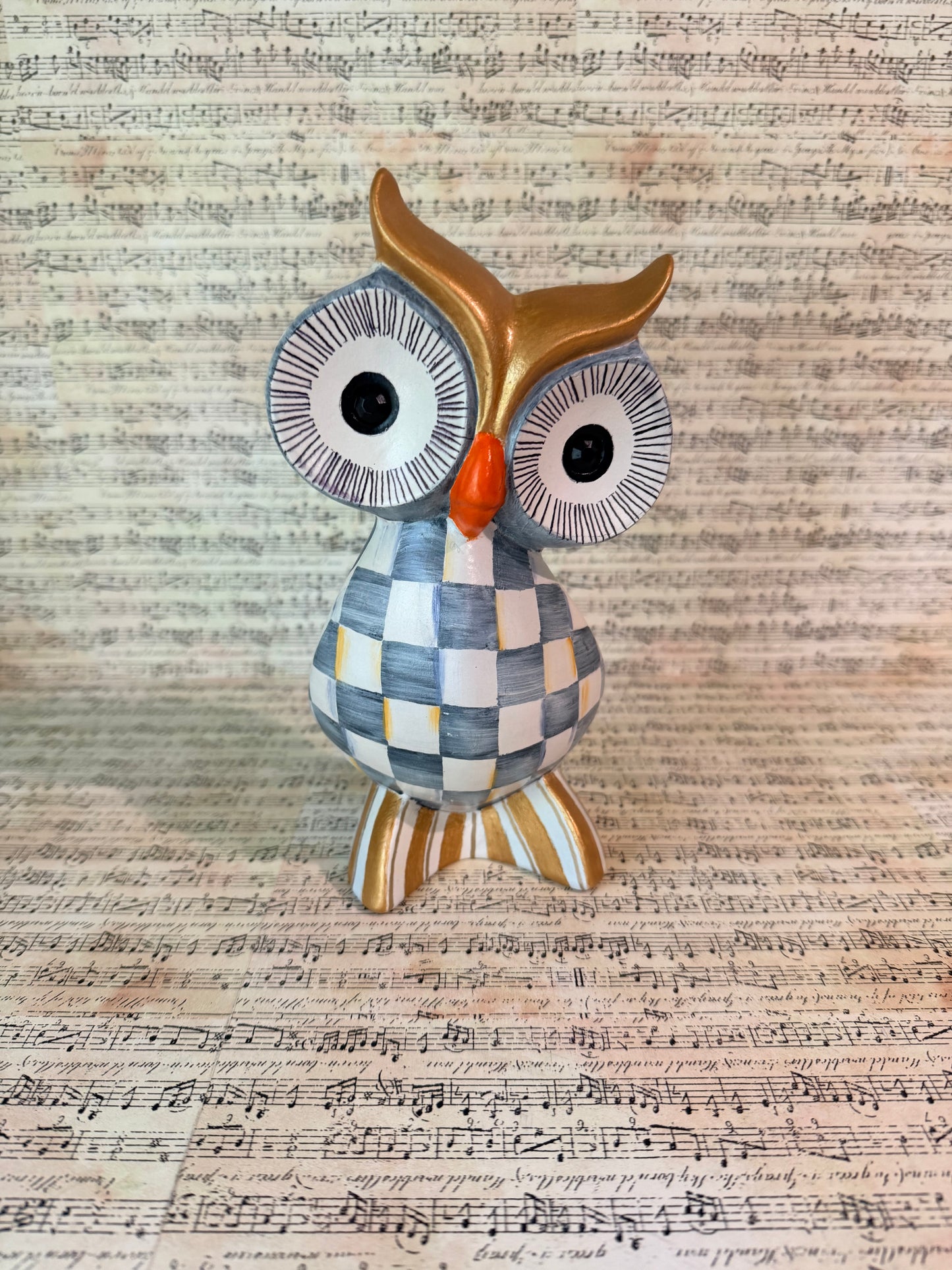 Big-Eyed Owl Figurine