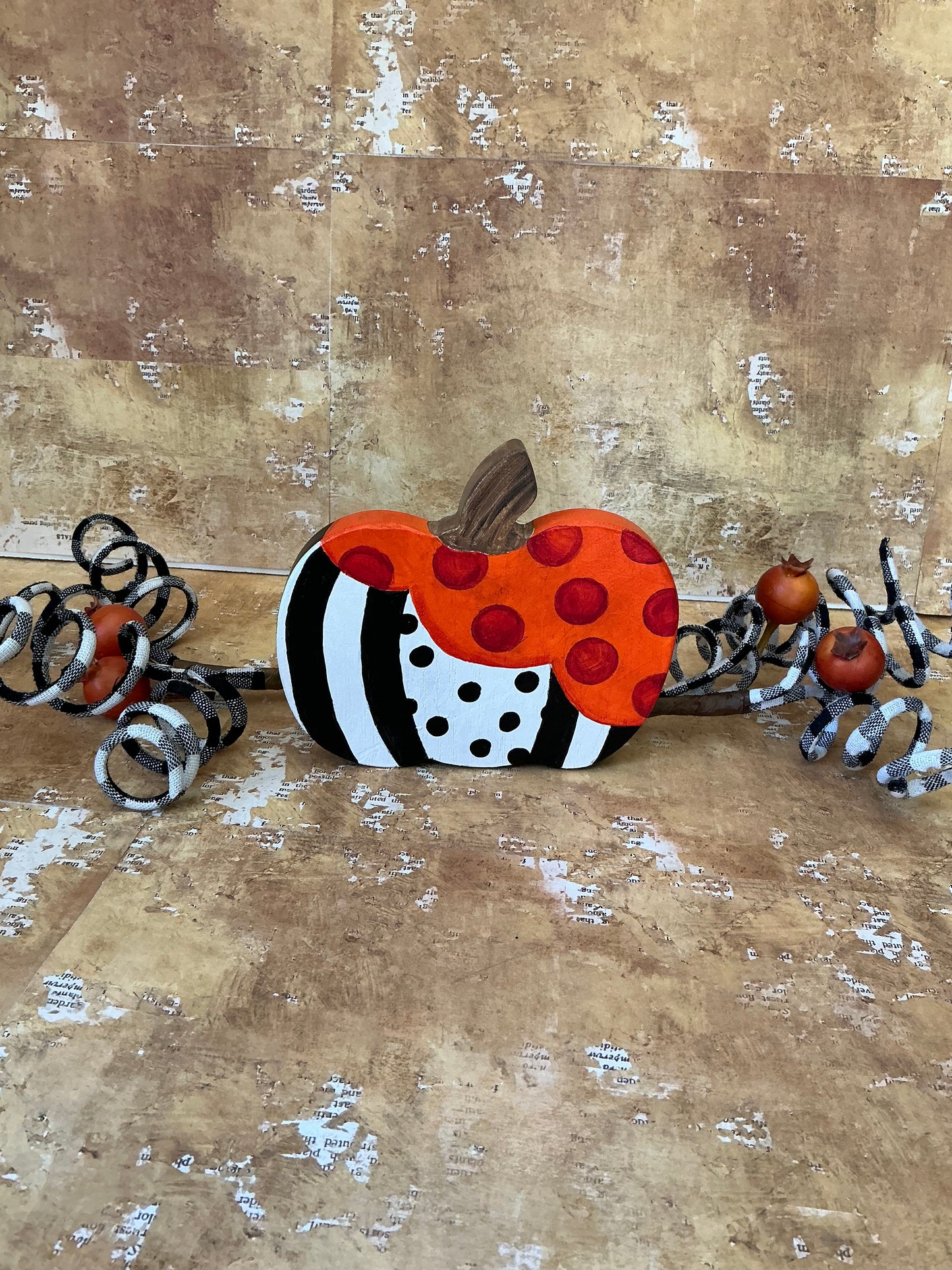 Polka Dot and Striped Pumpkins