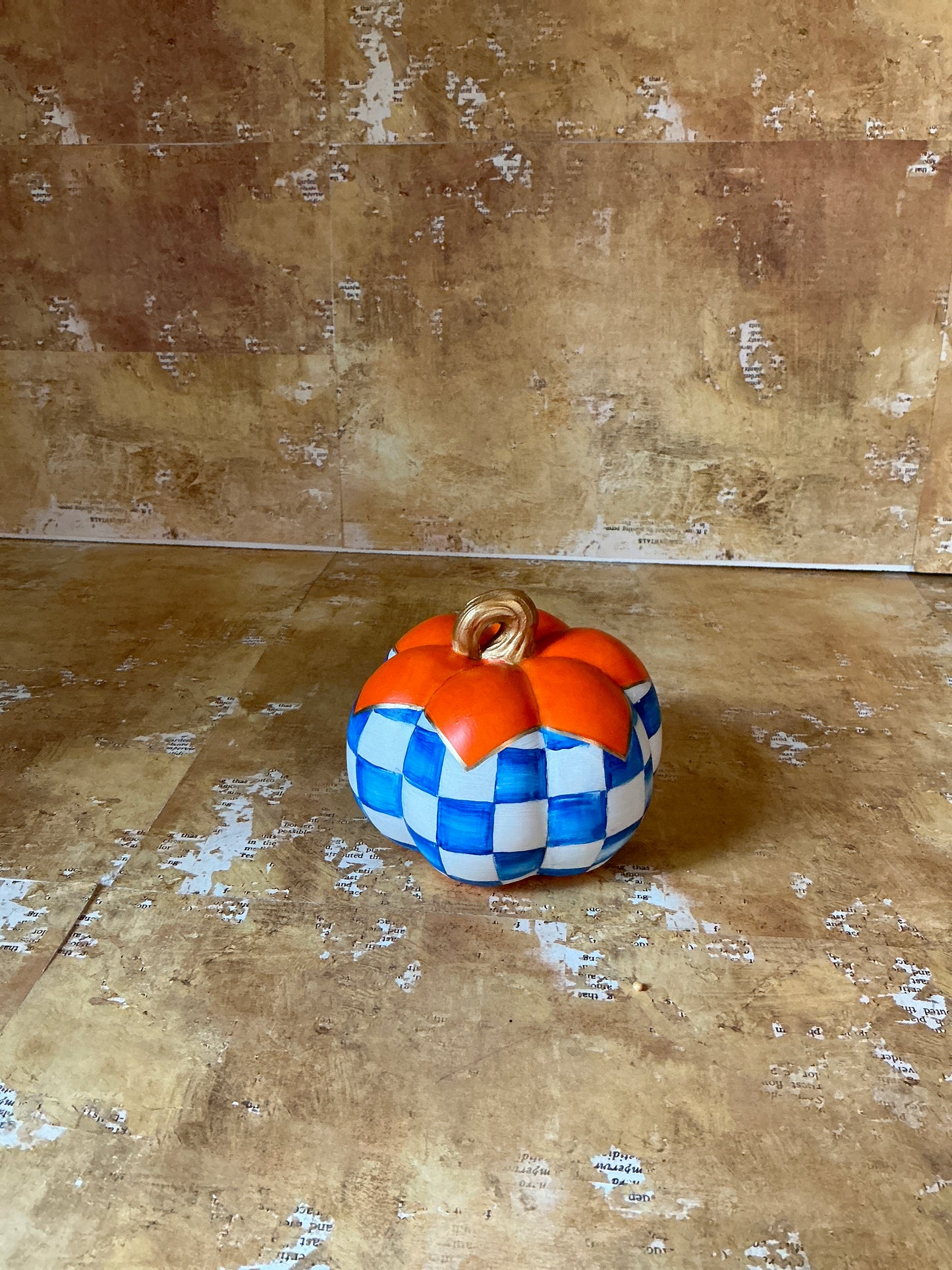 Blue, White and Orange Pumpkins