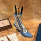 Whimsical Victorian  Boot Vase/Figurine